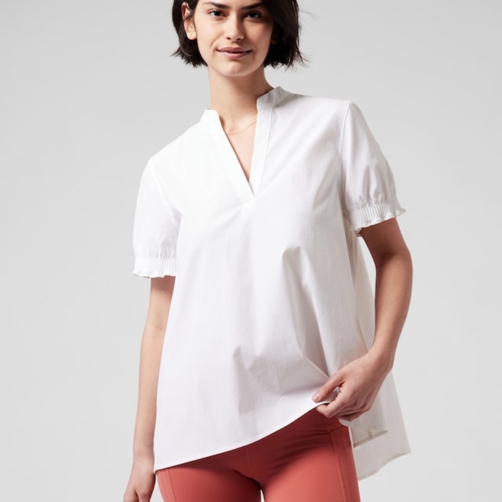 ATHLETA LEVITATE POPLIN TEE